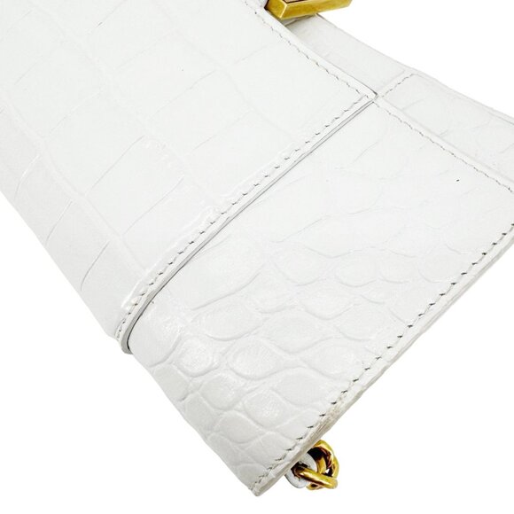 Balenciaga Hourglass Leather Wallet On Chain Bag Off White - Picture 10 of 16